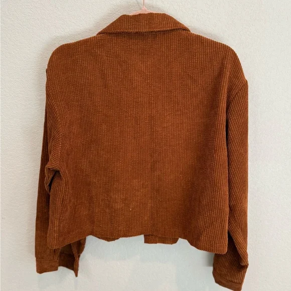 SHEIN Rust Corduroy Utility Jacket - Picture 3 of 3